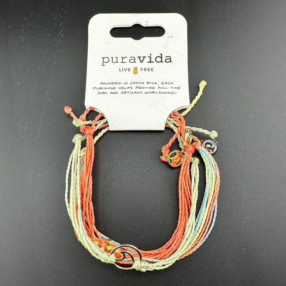 NEW Pura Vida Wave 3 Layering Bracelet Set - NWT - Picture 1 of 3